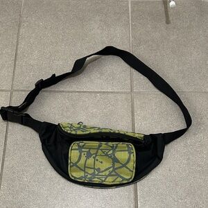 Stylish Black and Green Waist Bag